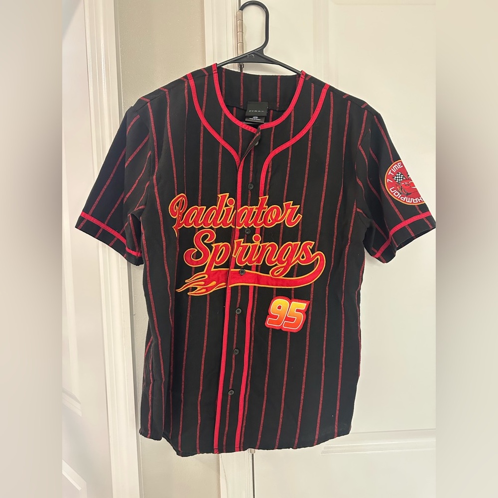 Radiator Springs 95 Black & Red Baseball Jersey